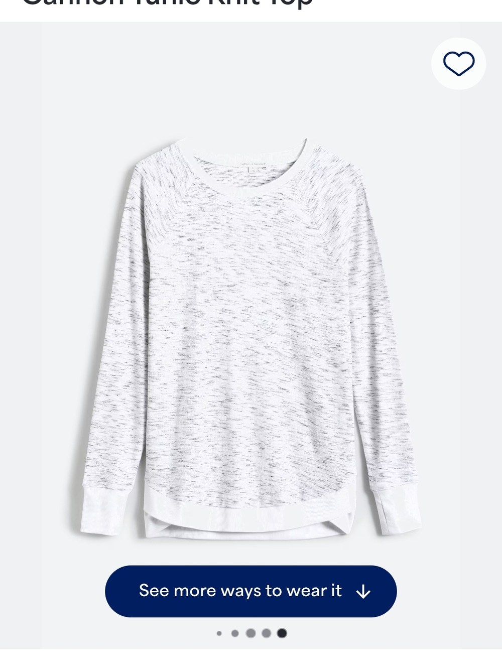 Threads 4 Thought White Marled Scoop Neck Sweater
